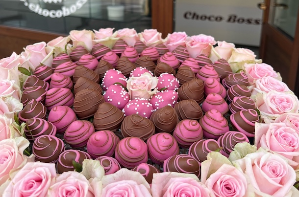 Čokoládové produkty v krabici